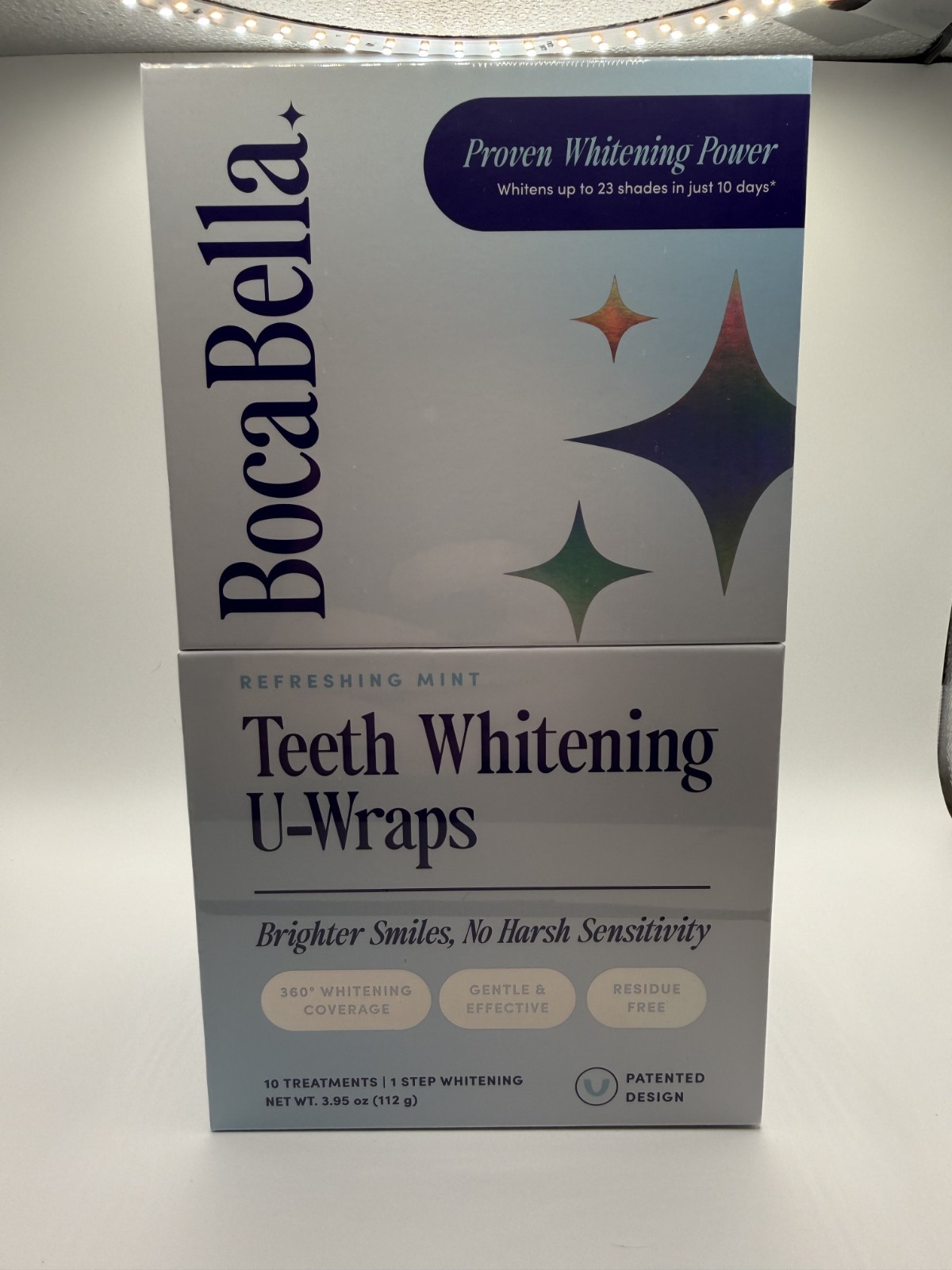 BocaBella Teeth Whitening U-Wraps Refreshing Mint 10 Treatments – Brand New
