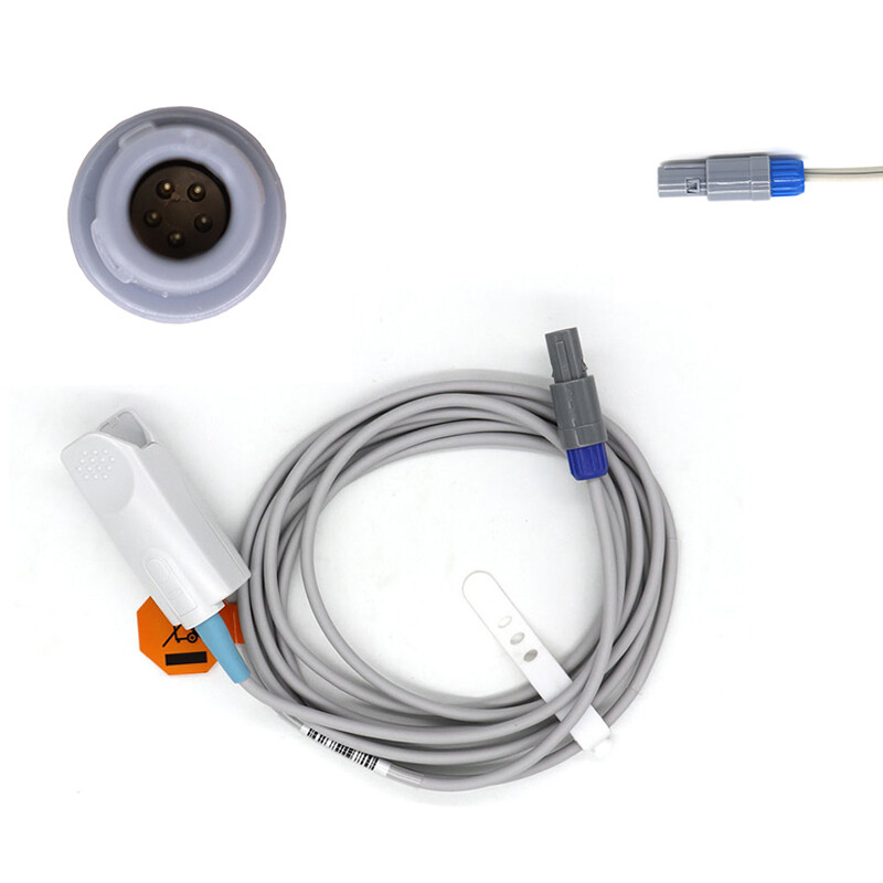 Adult Finger Clip SpO2 Sensor Blood Oxygen Probe Fit For Nihon KohdenCMS60C 5Pin