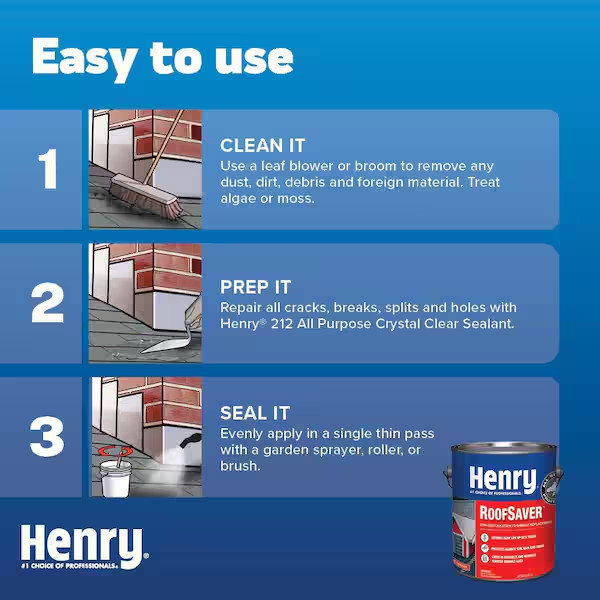Henry 812 RoofSaver Clear Sealer Shingle Coating to Extend Shingle Life-0.90 Gal