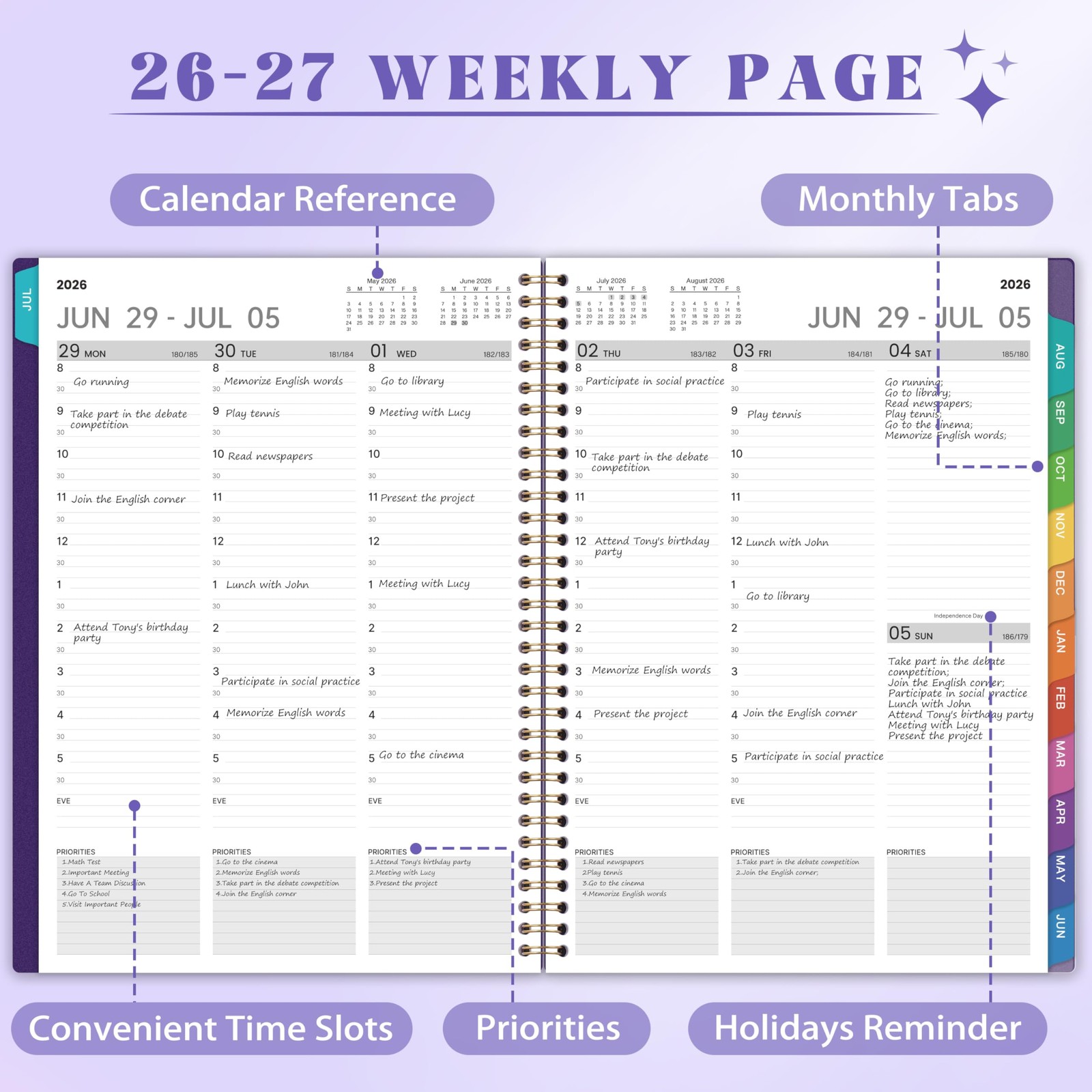 2026-2027 Appointment Book/Planner – 8.2″ x 11″, Daily Planner 2026-2027 from…