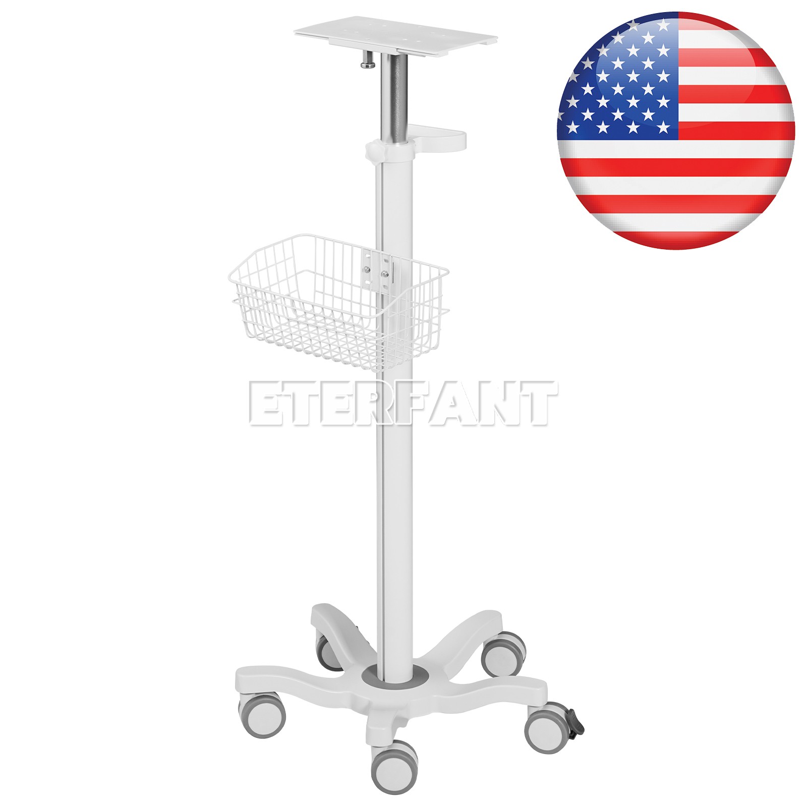 Wall Mount Bracket/Adjustable Mobile Rolling Cart Used for Patient Monitor US
