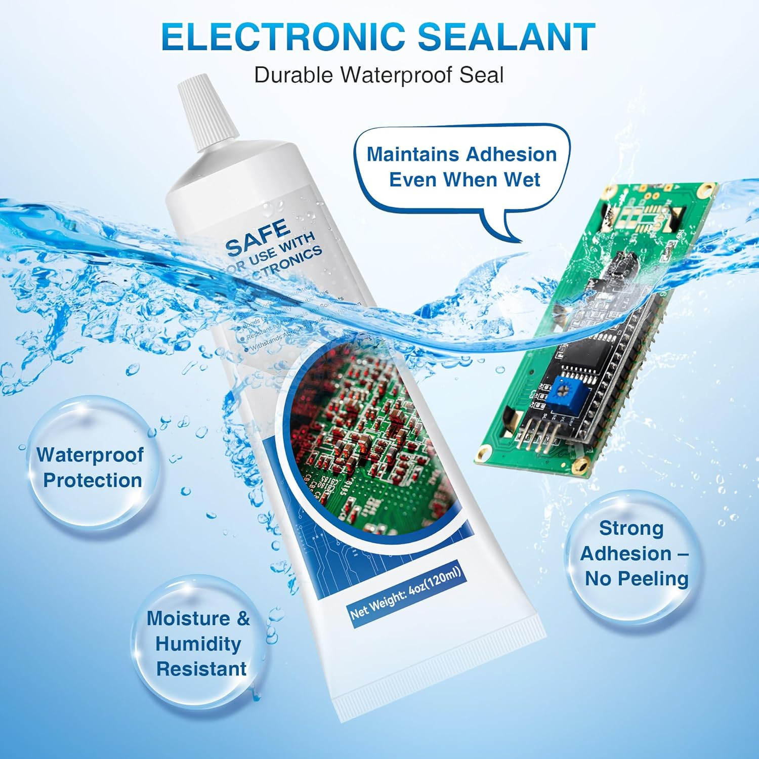 120 Ml / 4 Oz Conformal Coating for Electronics, Waterproof Silicone Conformal C