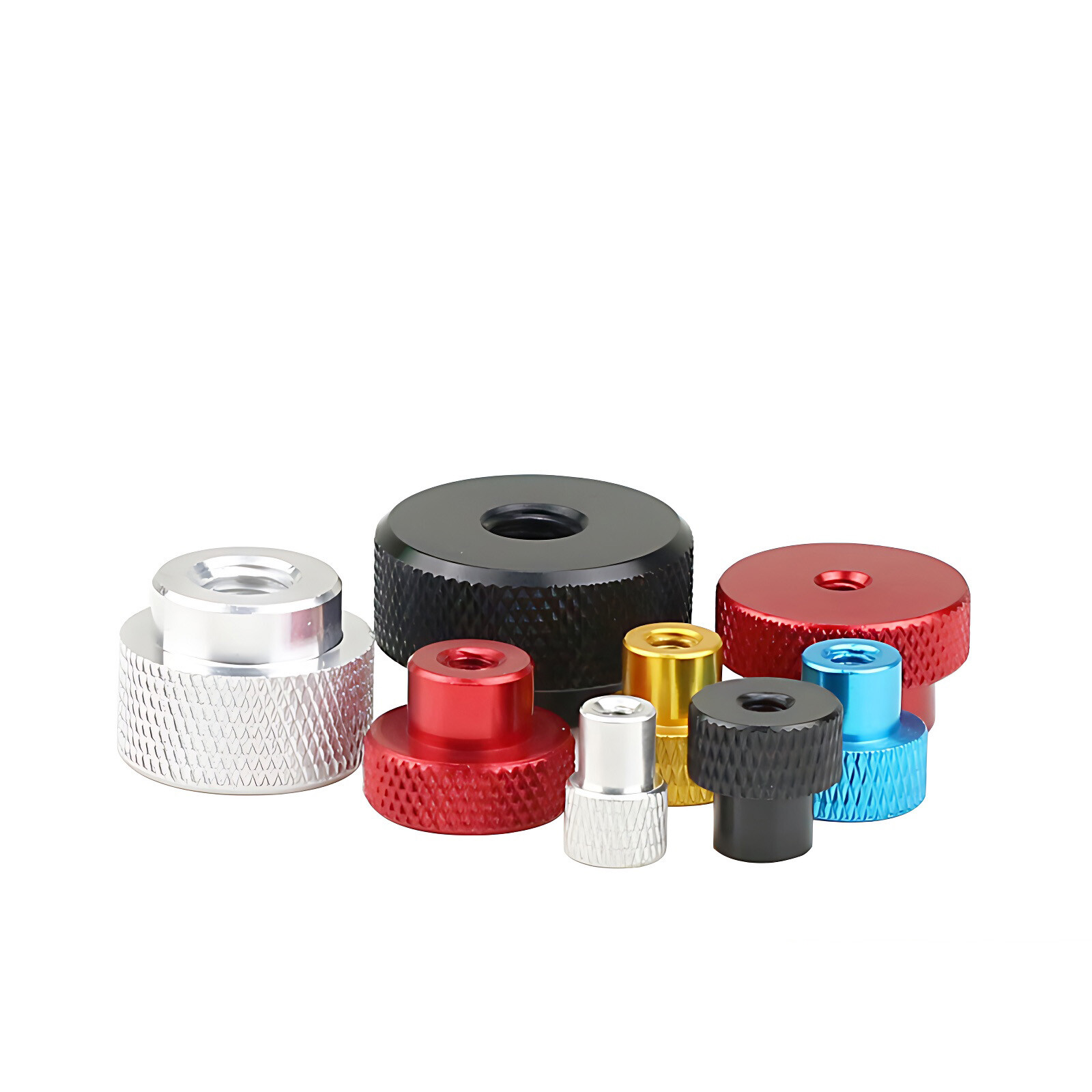 M3M4 M5 M6 -M10 Aluminum Knurled Thumb Nut Through Hole Hand Step Nuts Screw cap
