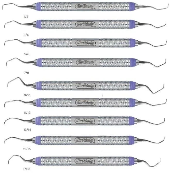 HU-FRIEDY Dental Rigid Gracey Curette SET OF 9 EverEdge 2.0 #9 Handle