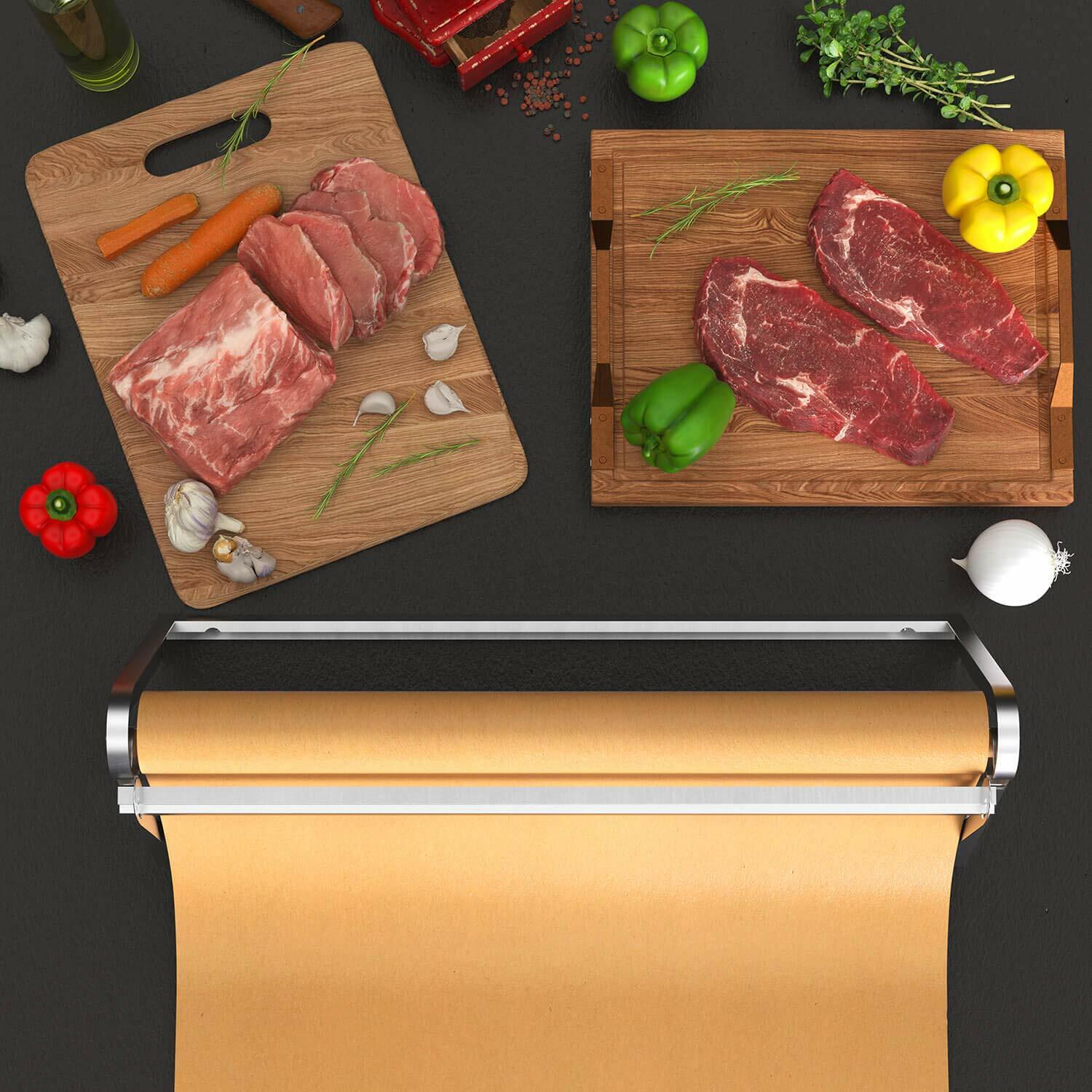 HFS(R) 24» Wall Mounted or Table Top Kraft Paper Roll Holder Office, Kitchen