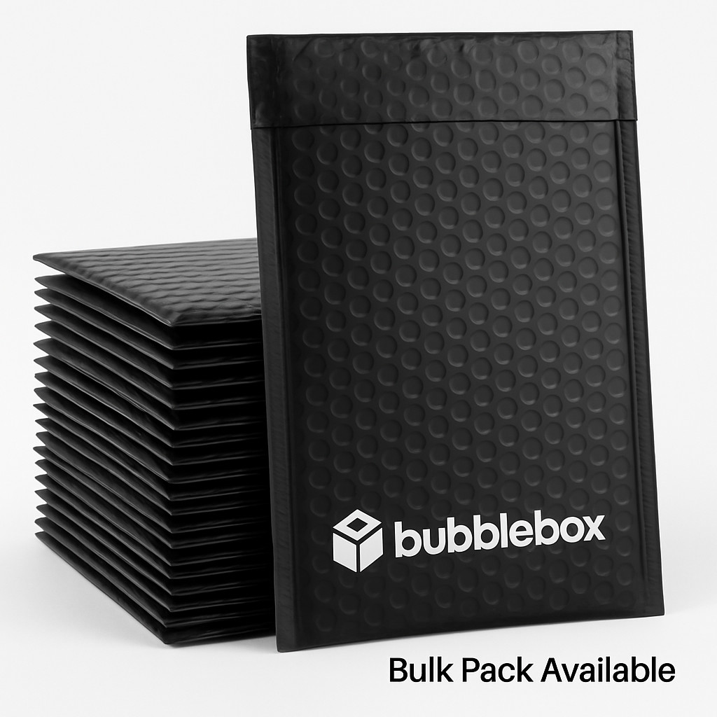 Black Padded Poly Mailers 6.5×10 #0 Waterproof Self Seal Shipping Bags Bulk Pack