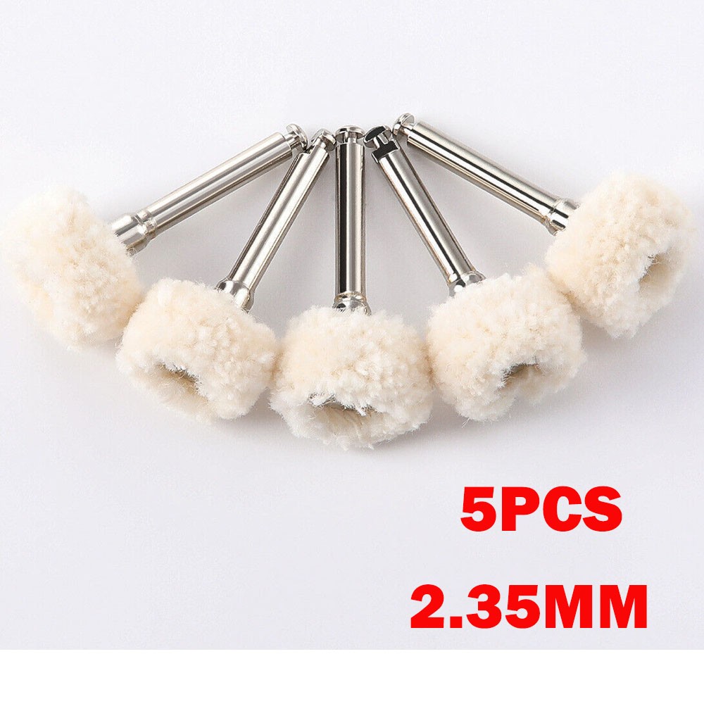 5Pc Cotton Dental Polishing Brush Wheels RA2.35mm Contra Angle RA Latch Type NEW