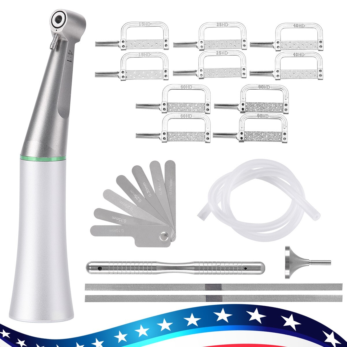Dental 4:1 Reduction Contra Angle Handpiece IPR Interproximal Stripping Strips