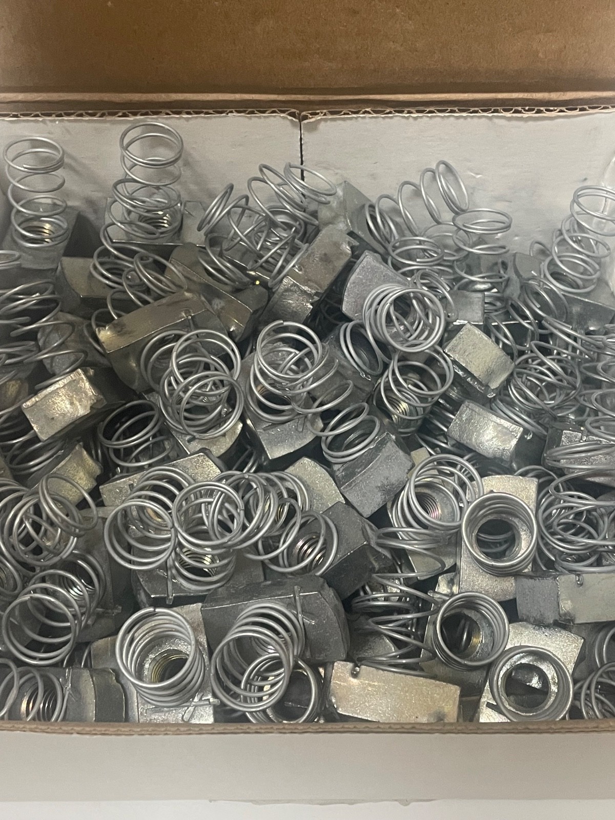 100 Count Box Unistrut Strut Channel Nut with Spring 1/2″-13 Electro-Galvanized