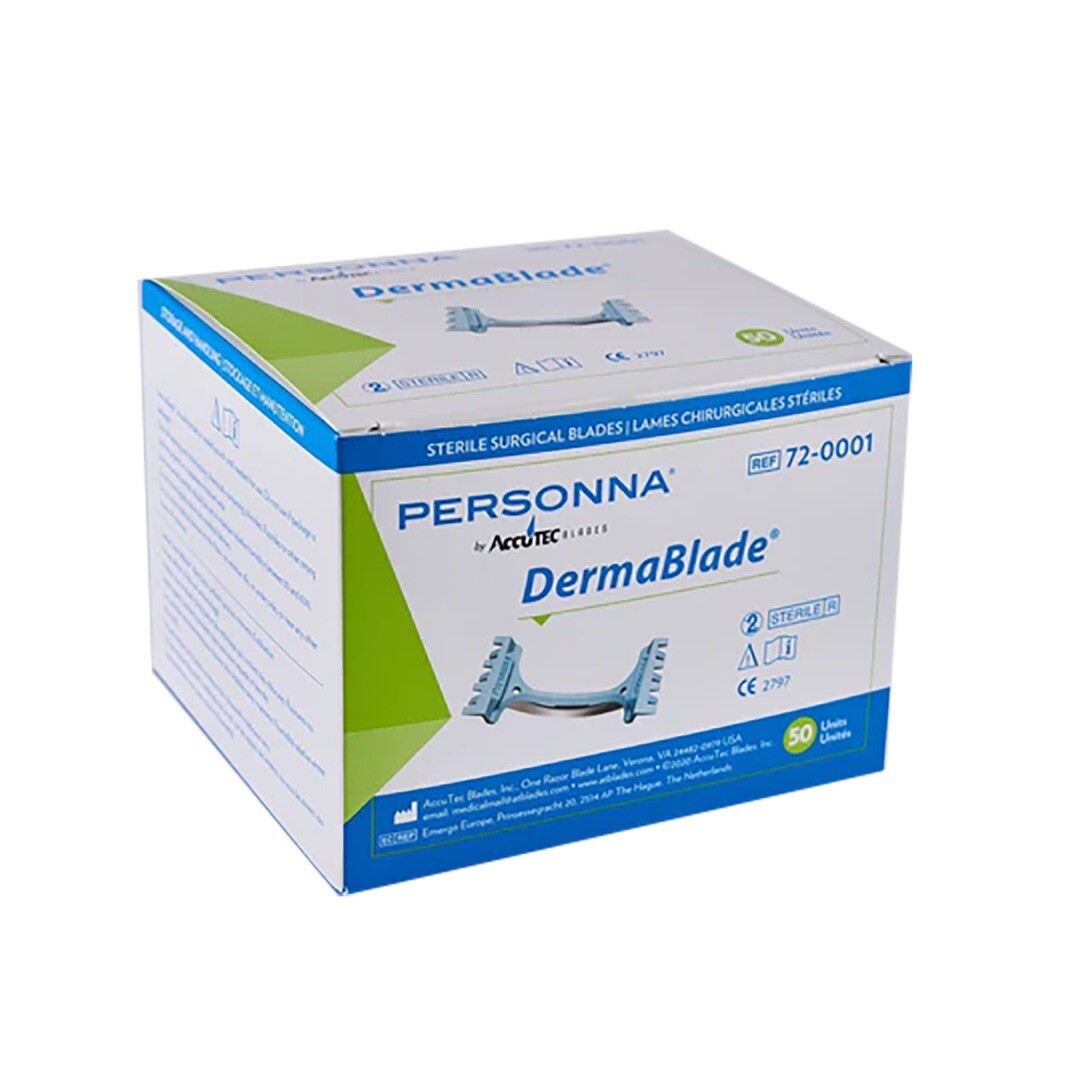 AccuThrive AccuTec Derma Blade (50pc Box) Biopsy Razor Shave Instrument 72-0001