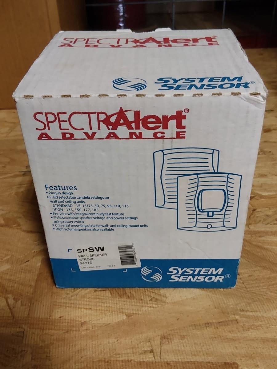 System Sensor SpectrAlert Advance SPSW Wall Speaker Strobe White FIRE