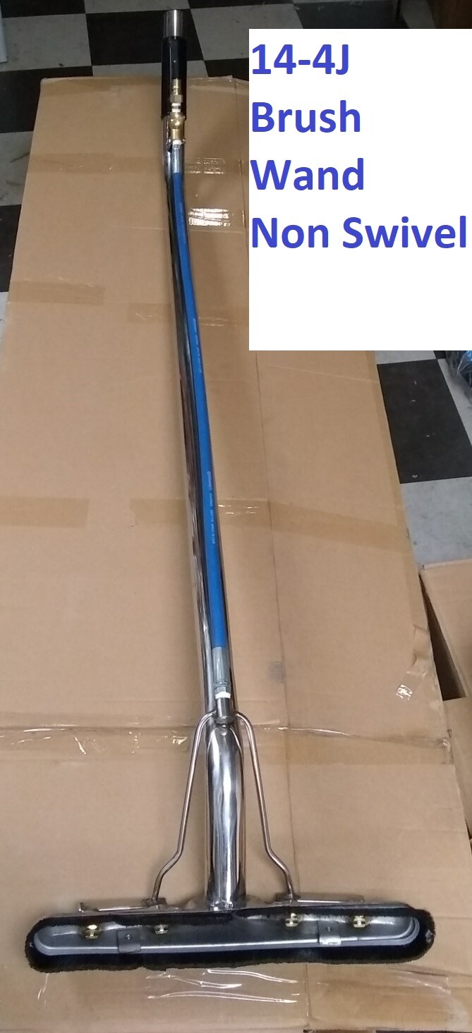 14″ 4-JET S-BEND Hard Surface Tile & Grout Cleaning BRUSH WAND Floor Scrubber