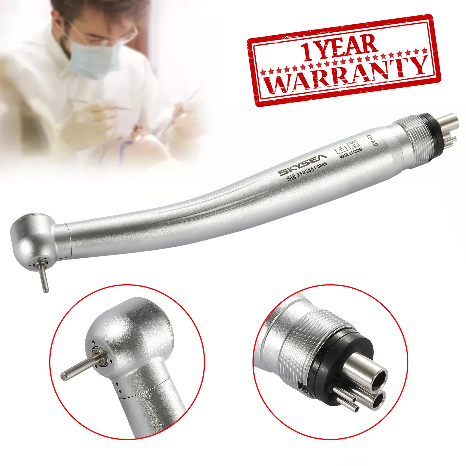 SANDENT High Speed Handpiece 4 Hole 2 Holes Push Button Turbine Y1BA4