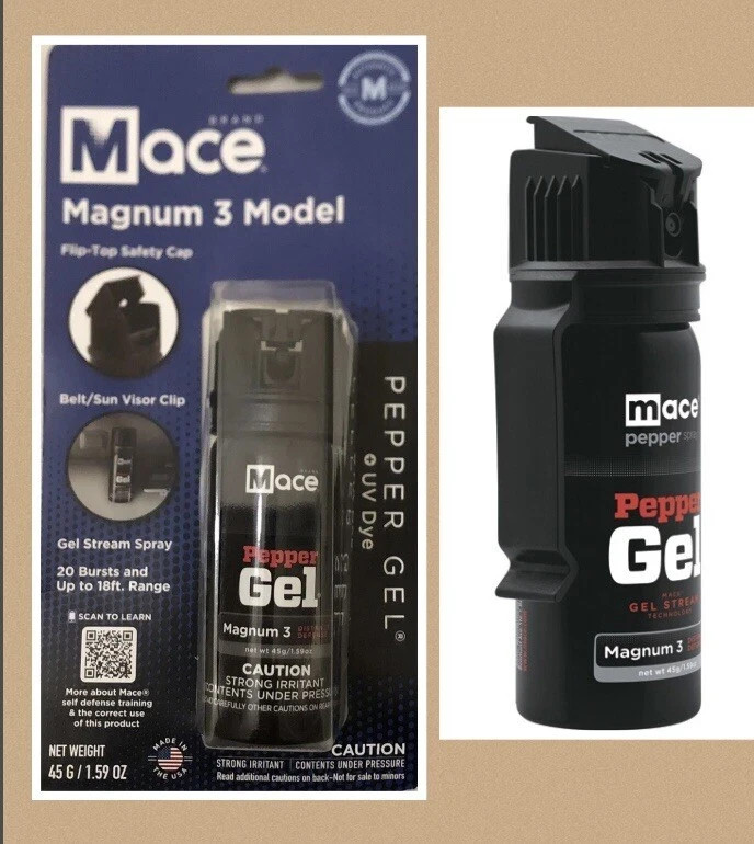 18 FT USA MACE Pepper Spray GEL Home POLICE WOMEN Self Defense Magnum 3 FLIP TOP