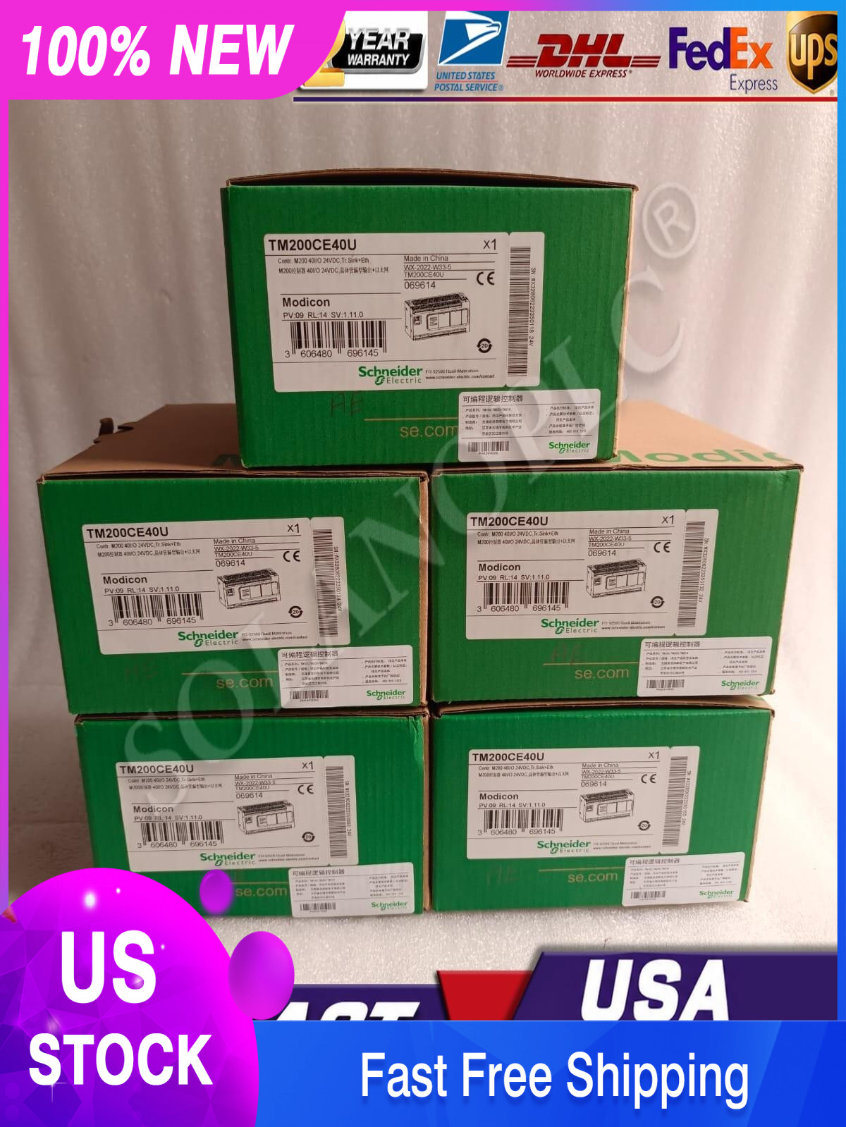 TM200CE40U SCHNEIDER TM200CE40U CONTR. M200 40I/O 24VDC,TR.SINK+ETH