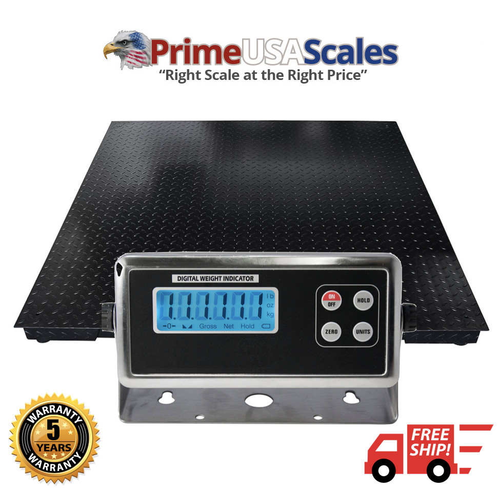 5 Year Warranty Pallet Scale 4×4 Floor Scale 48″ x 48″ Heavy Duty 10,000 lb
