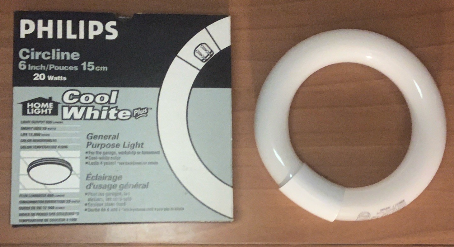 Phillips Circline FC6T9/CW Fluorescent Light Bulb 6 Inch 20W Cool White New
