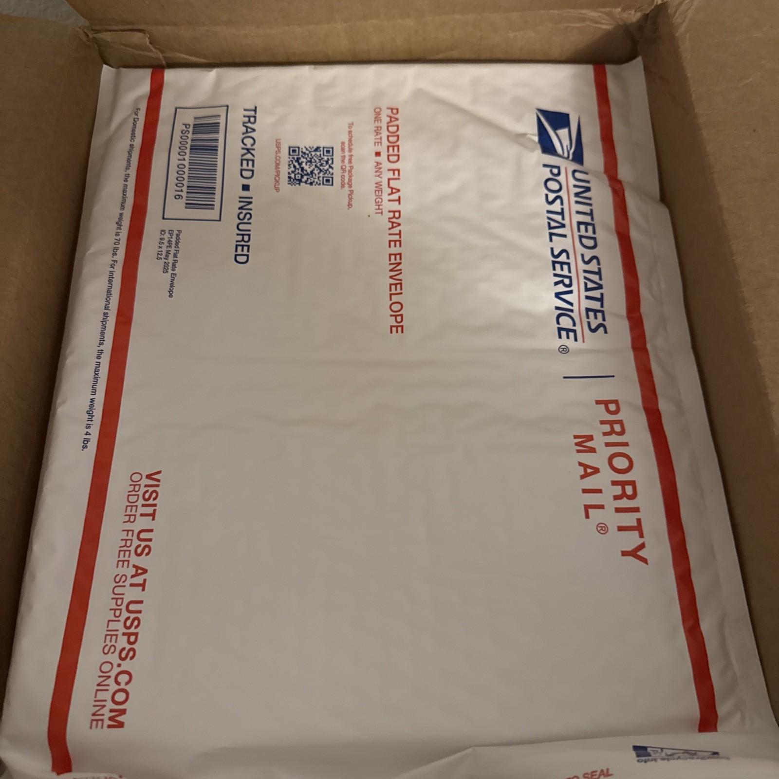 Air USPS 9.5×12.5″ Padded Flat Rate Envelope (Lighter – 0.6oz) – 100 Pack