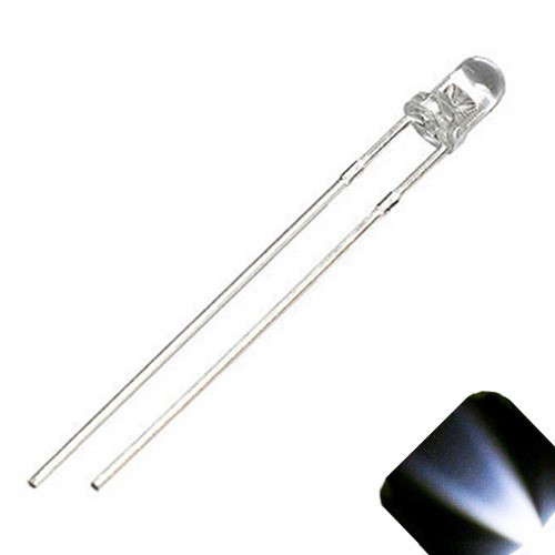 10 x LED 3mm Cool White Ultra Bright Water Clear Round Top LEDs Light RC Car