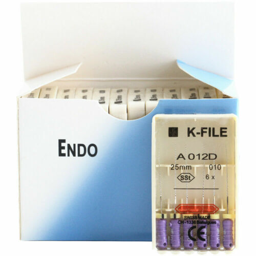 10 Packs Dental Endo Root Canal File K-FILES Stainless Steel Hand Use 21/25/31mm