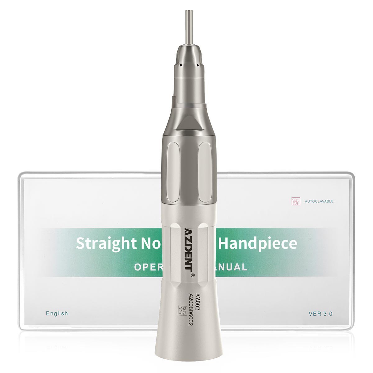 AZDENT Dental Lab Polishing HP 2.35MM Diamond Burs Stones /Straight Handpiece