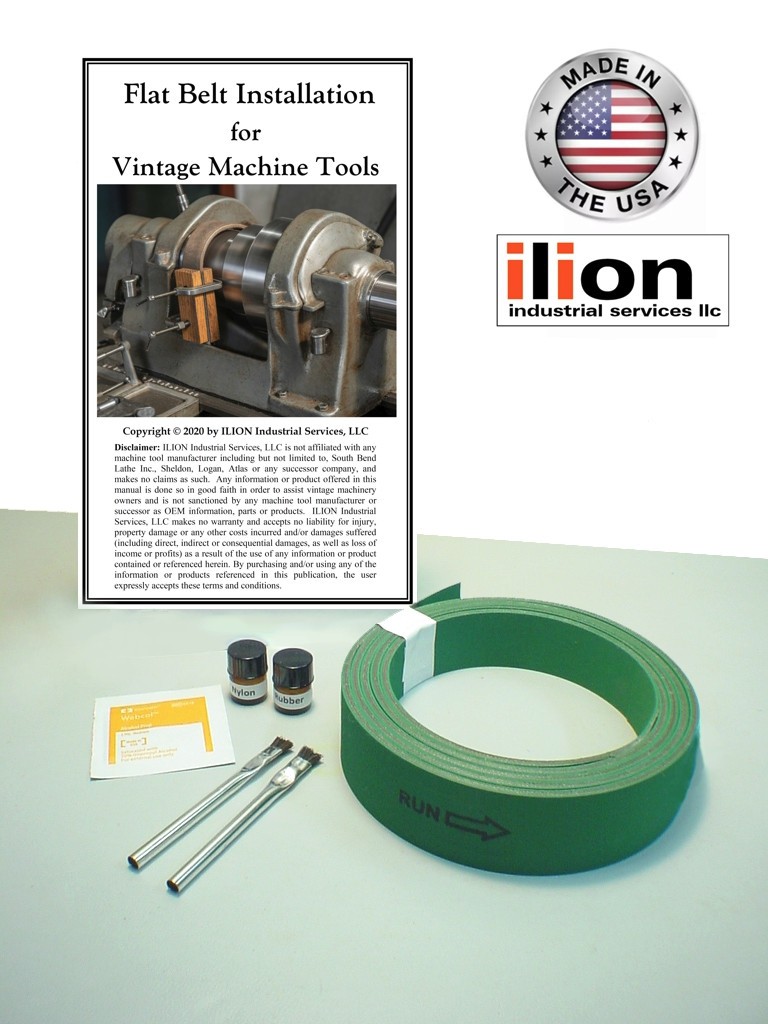 2″ Width Premium Flat Drive Belt for 16″ South Bend Lathe + Others