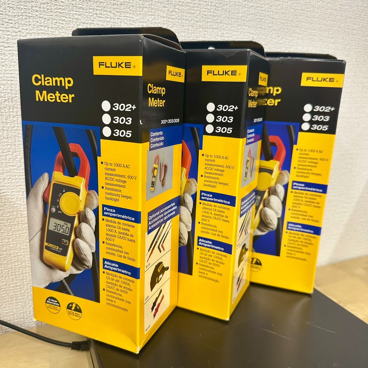 Fluke 302+ Plus AC400A Digital Clamp Meter Tester AC / DC Volt Amp Multimeter
