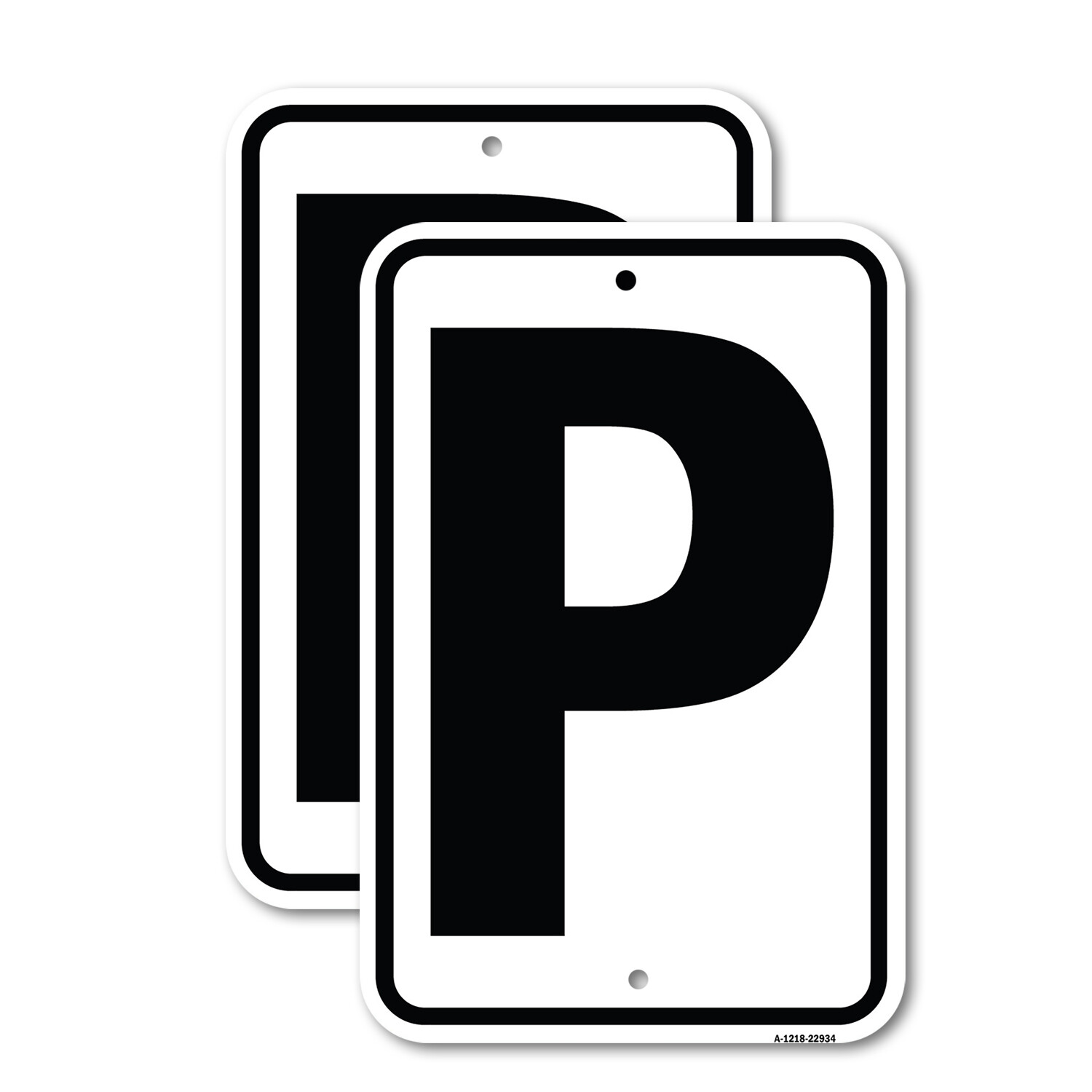 Sign with Letter P Heavy Gauge Aluminum Parking Sign Rust Proof