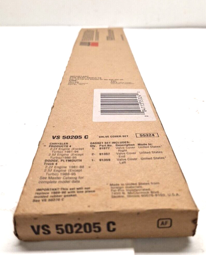 NOS FEL-PRO VALVE COVER GASKET VS 50205 C