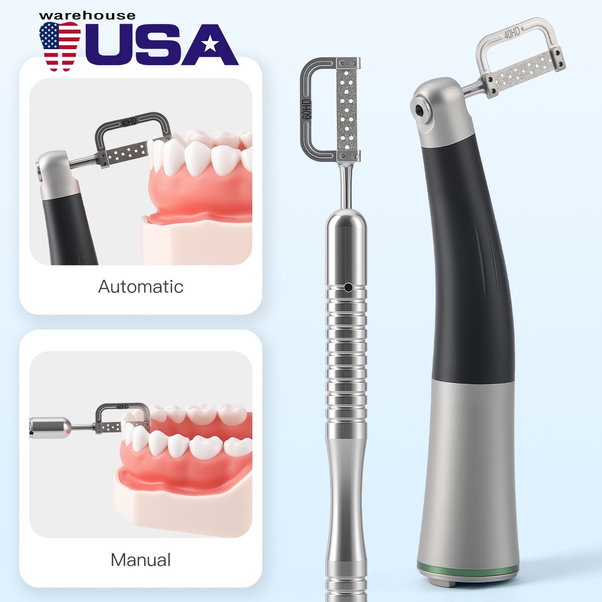 Dental 4:1 Reduction Interproximal Stripping IPR System Contra Angle Handpiece
