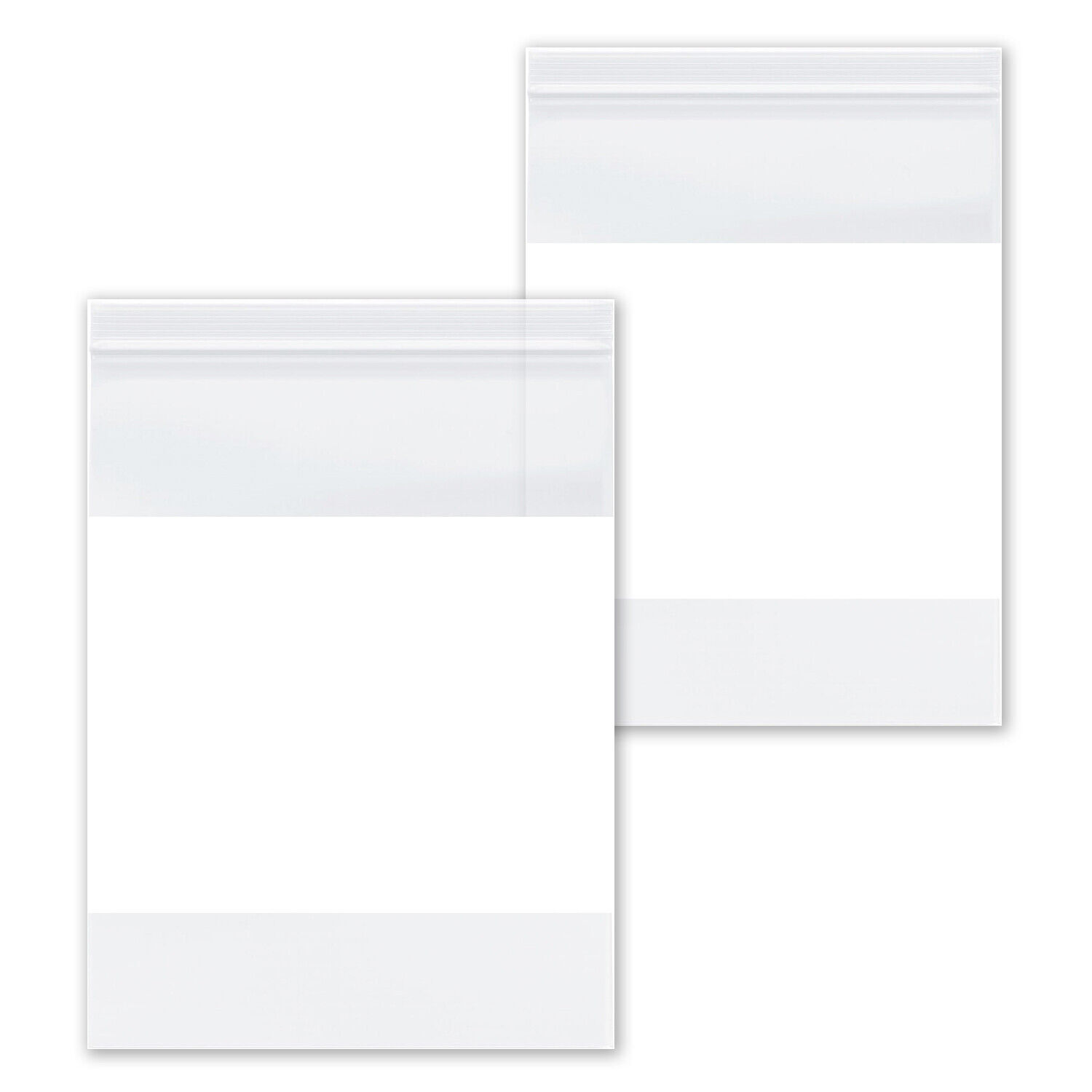 5″x8″ (1000) Clear Reclosable Bag, Writeable White Block, Water-Resistant, 4 Mil