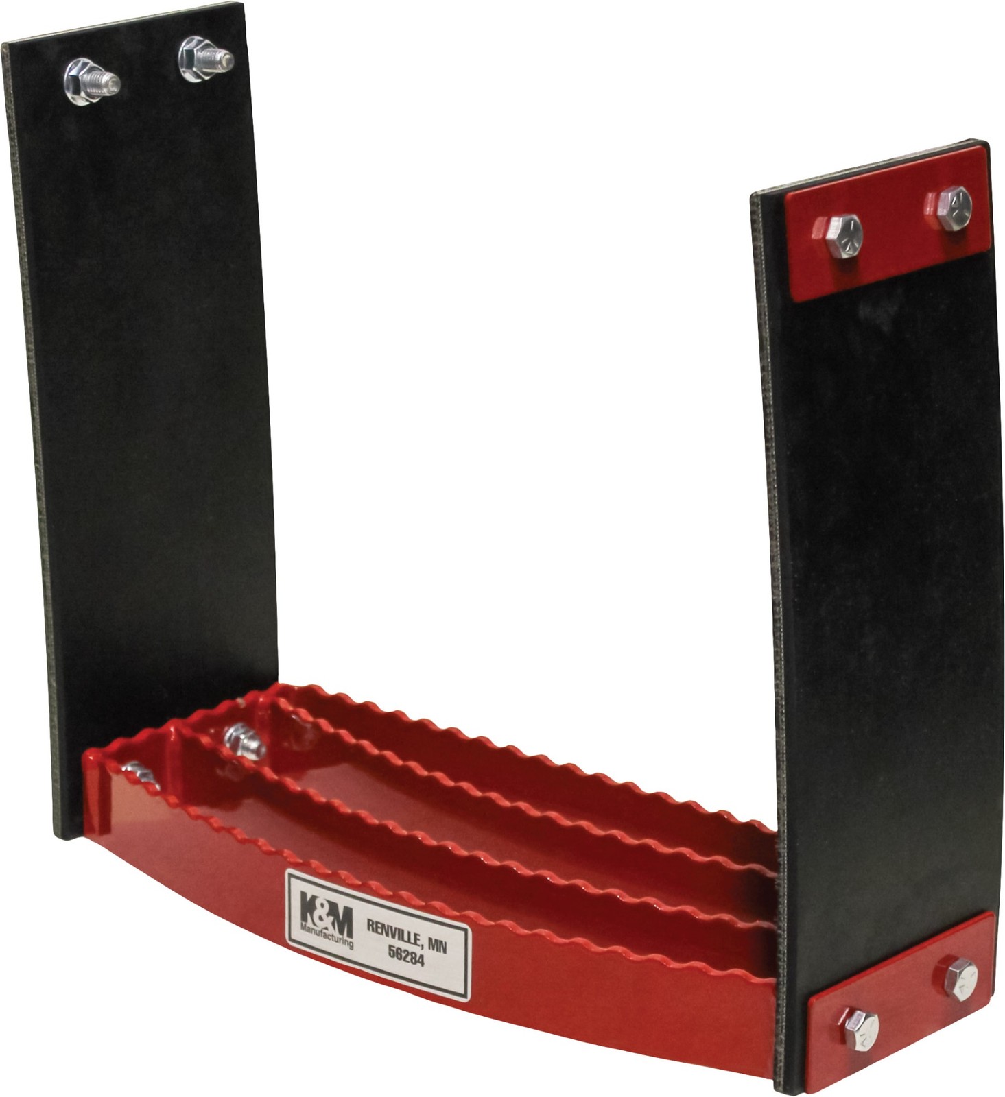 KM Universal Bolt-On Flex Step – Red flexible step for tractors