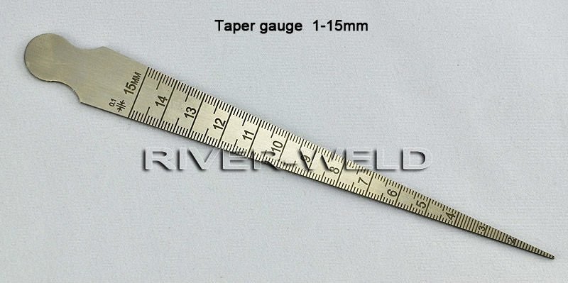 RIVERWELD Taper Welding Gauge Gage Test Ulnar Welder Inspection Metric & Inch