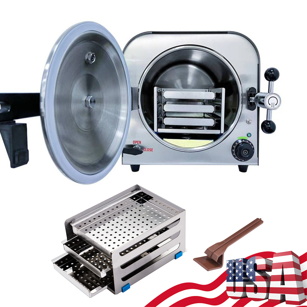 18L/22L Dental Autoclave Steam Sterilizer Medical Class B Drying/w/ Printer