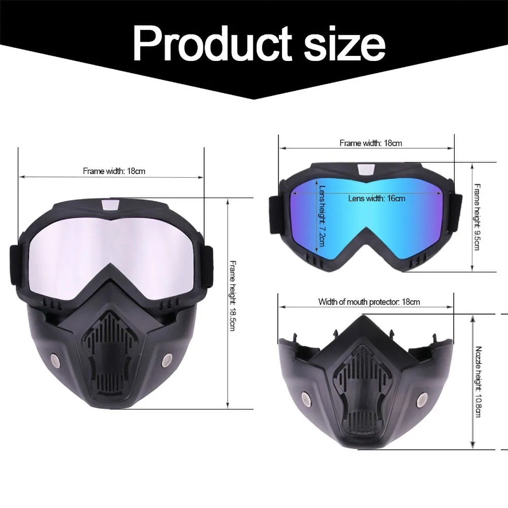 Safety Work Full Face Mask Shield & Goggles, Construction Eye Protection Eyewear