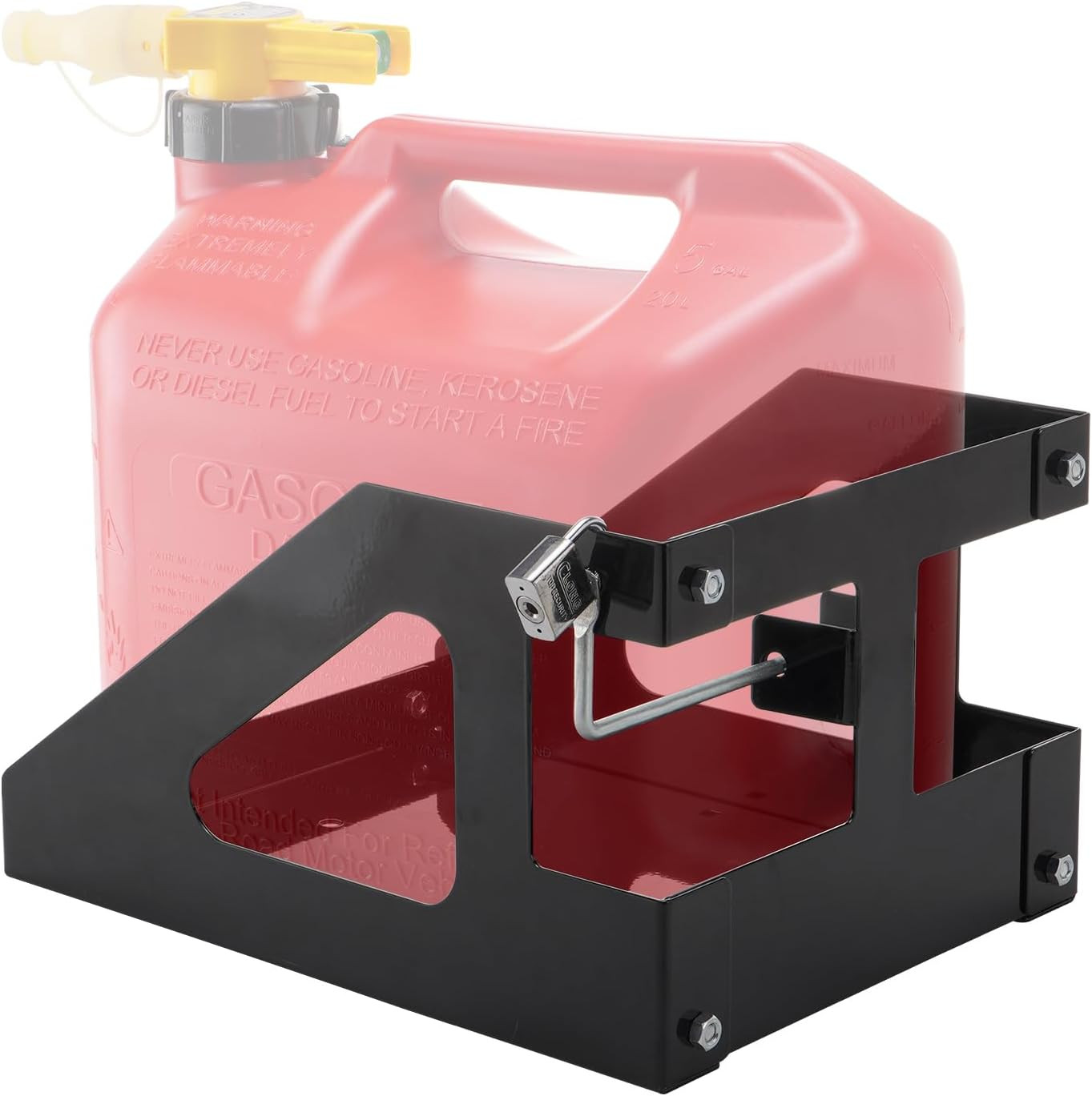 SPARKWHIZ 5 Gallon Trailer Gas Can Holder Rack Compatible with No-Spill Gas Can