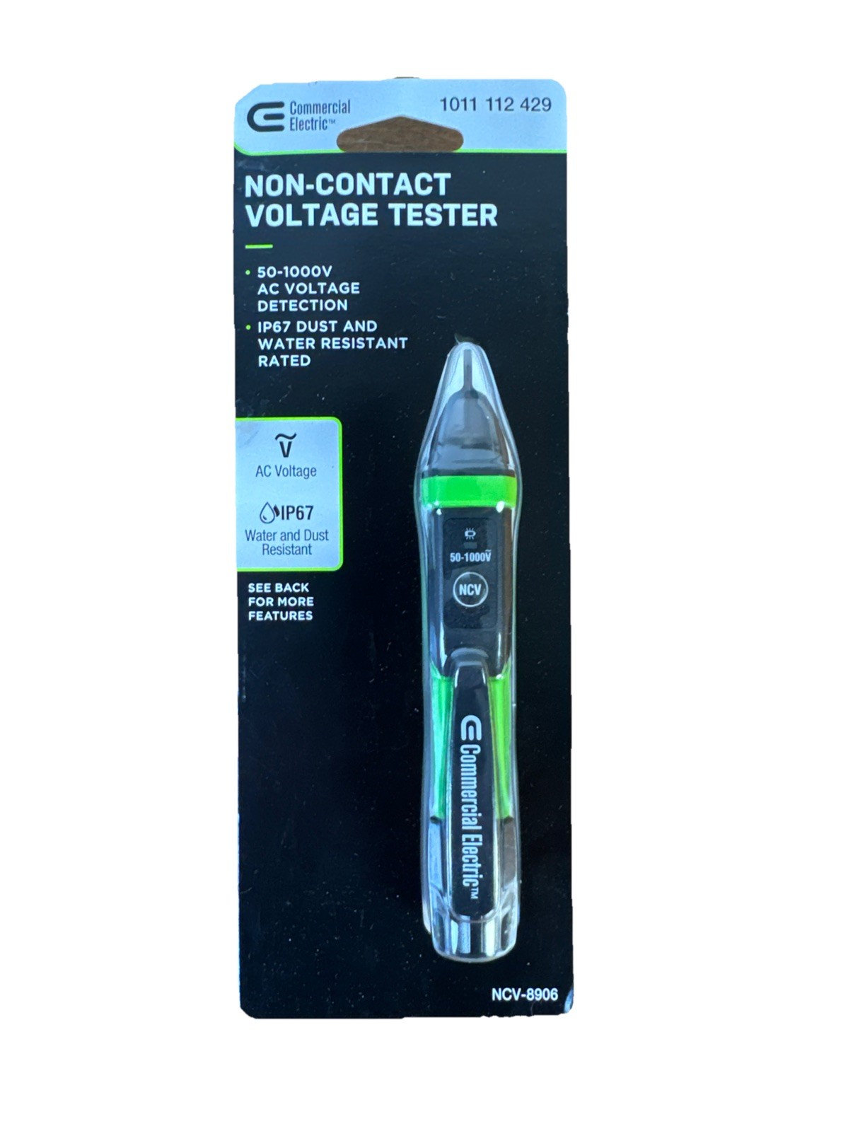 Commercial Electric Non-Contact Voltage Tester Pen 50V to 1000V AC NCV-8906 OB