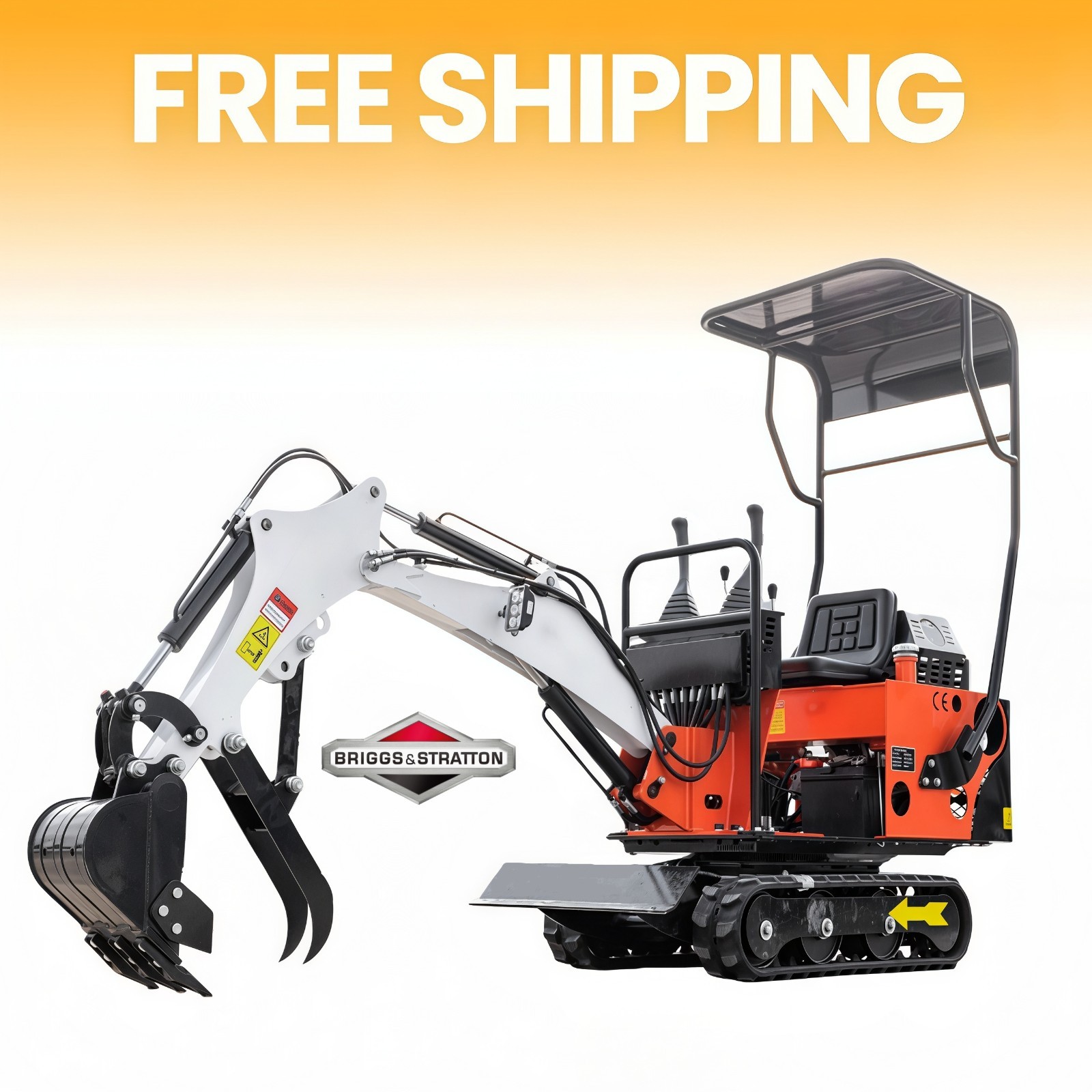 FREE SHIP&UNLOAD Mini Excavator 1Ton Excavator 13.5hp B&S Gas EPA Engine