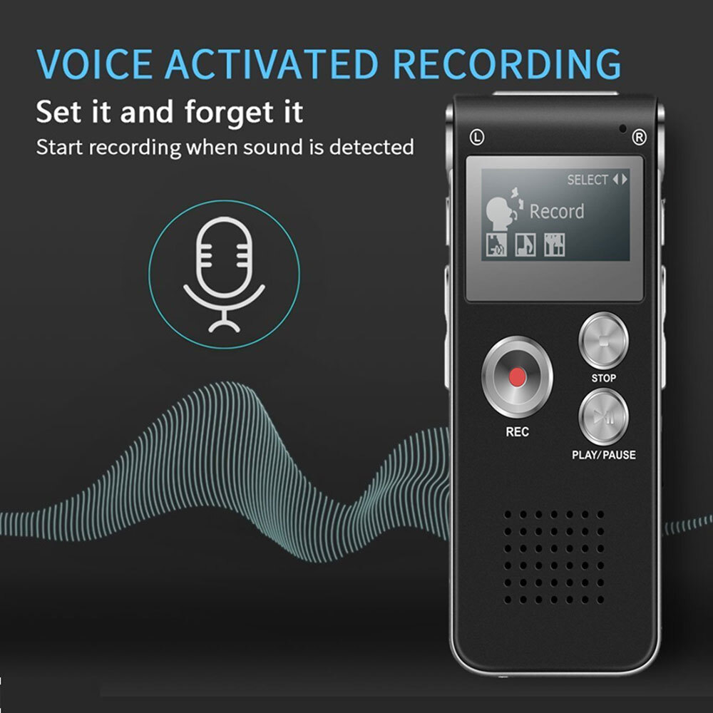 Digital Voice Recorder Dictaphone Audio Sound Recorder Mini Small Spy Lecture*