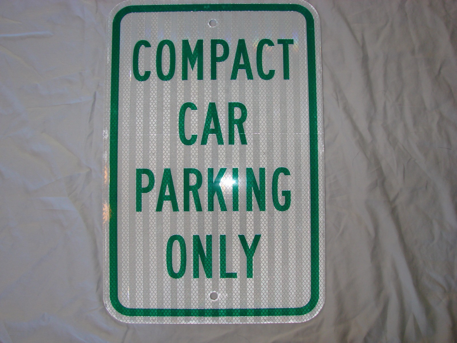 Lot of 4 «Compact Car Parking Only» Signs 12″ x 18″ Heavy Gauge Aluminum