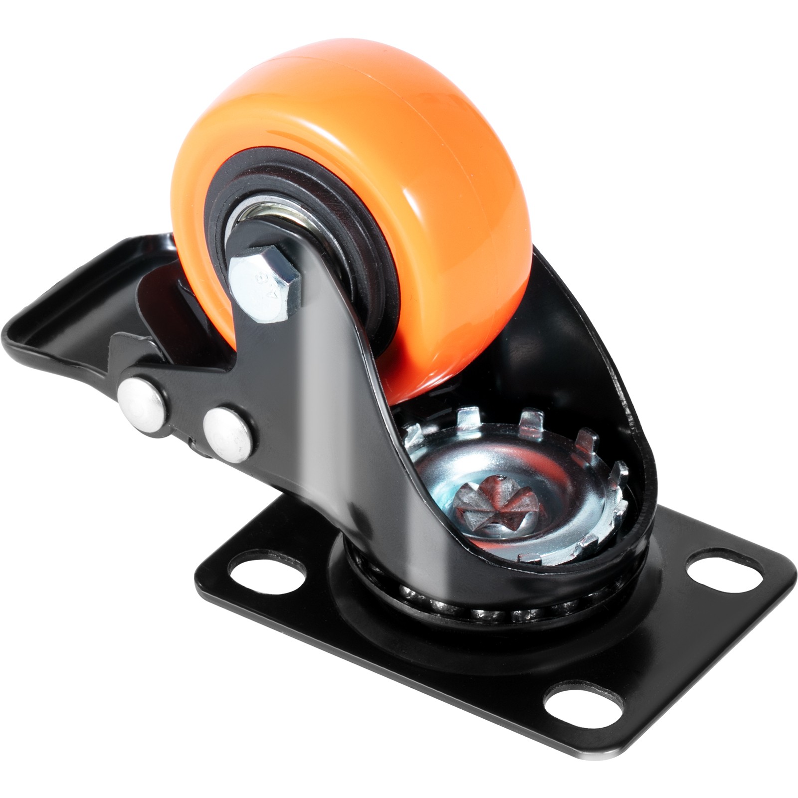 VEVOR Caster Wheels Swivel Plate Casters 4 Pack 2″ Heavy Duty with Locking Brake