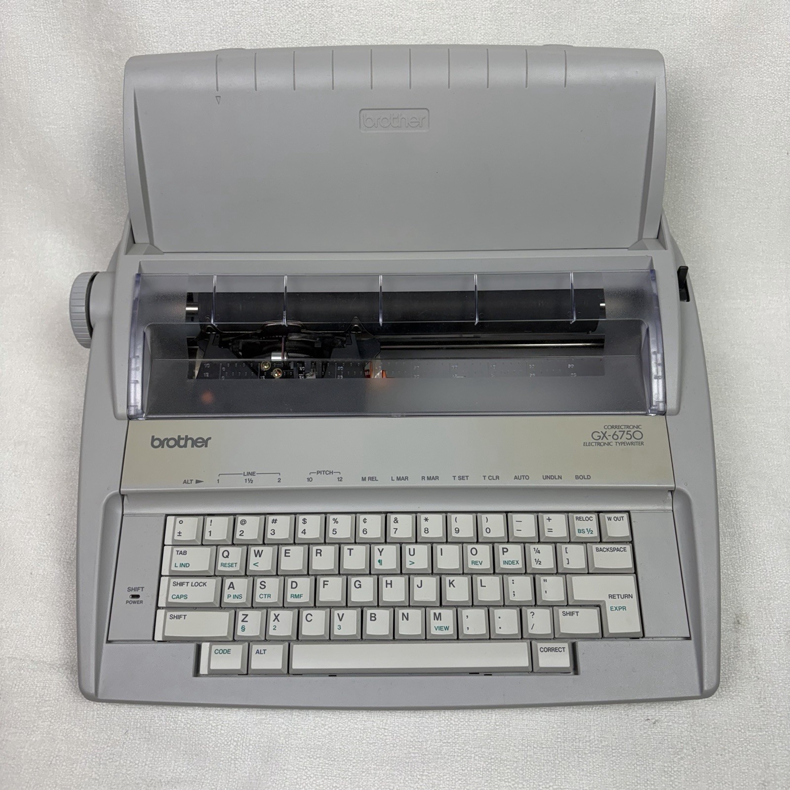 Brother GX-6750 Electronic Typewriter Tested Working GX6750 W/Ribbon