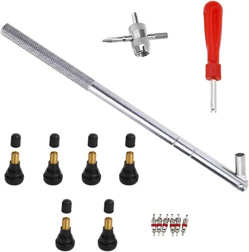 6-Piece Tire Valve Stem Tool Puller and Installer Kit with Snap Color: Style B