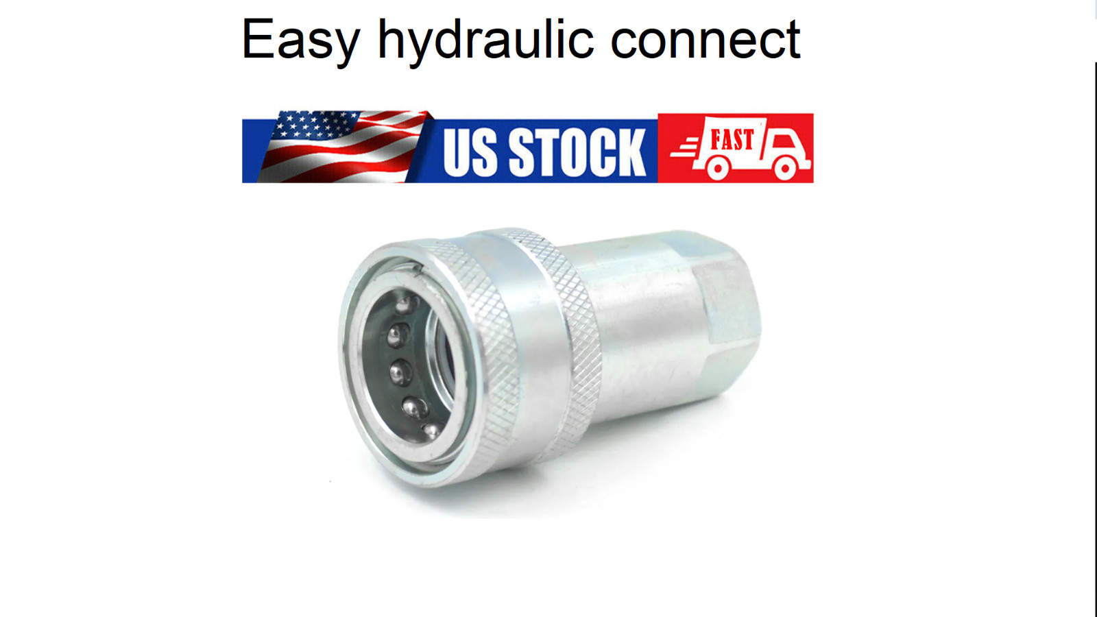 2 Sets 1/2″ Ag Hydraulic Quick Connect Couplers Couplings, Poppet Pioneer Style