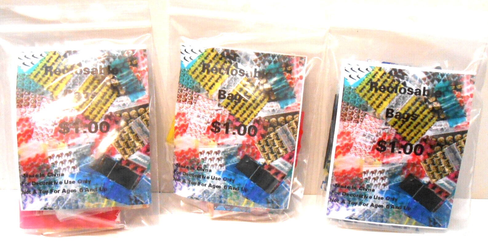 apple brand baggies (3) «CRAZY» SaMPLER zippitz bags insane assorted mix 120pcs