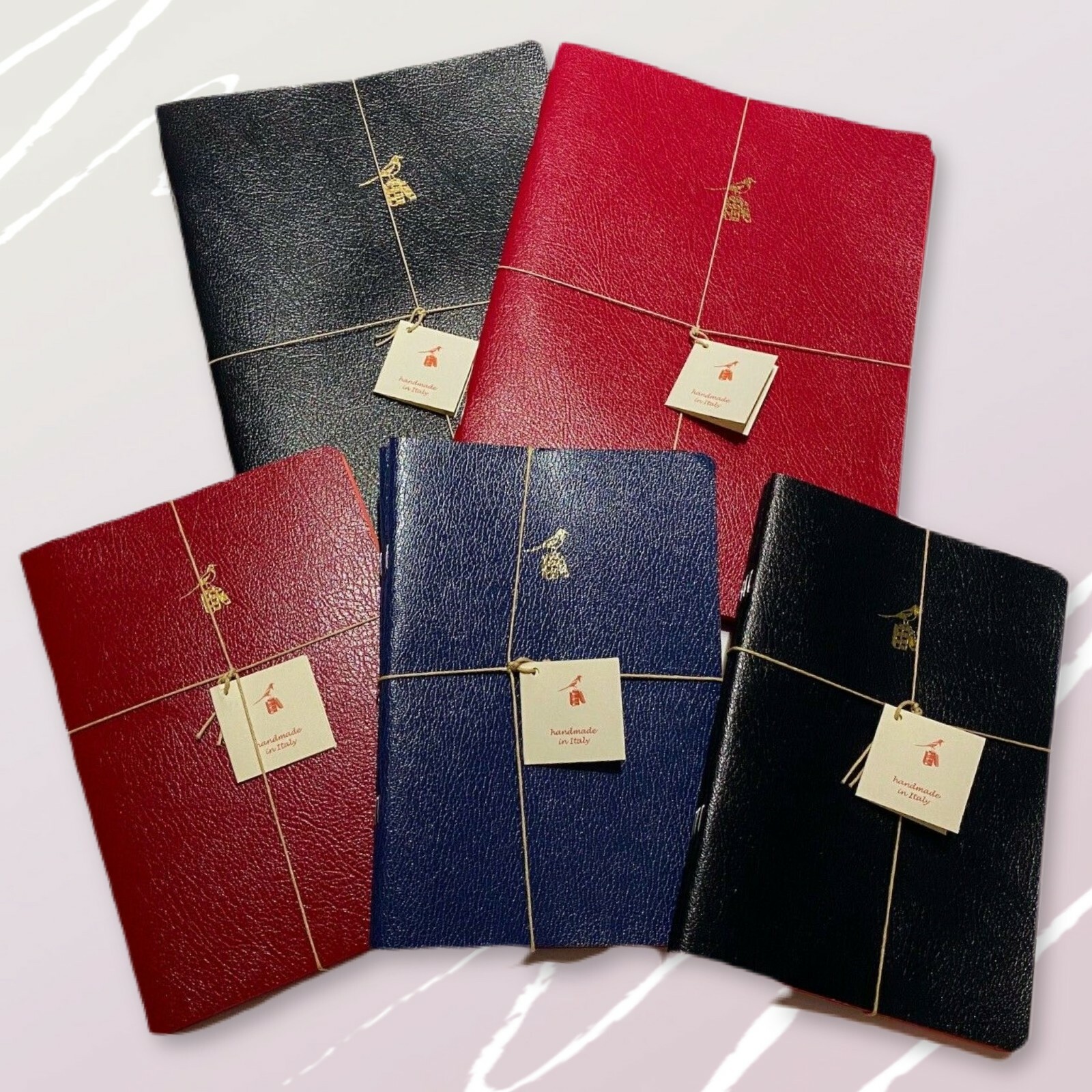 🆕 NEW Bieffe Italian Handmade EXERCISE Notebook Small Large Red Black Navy Blue