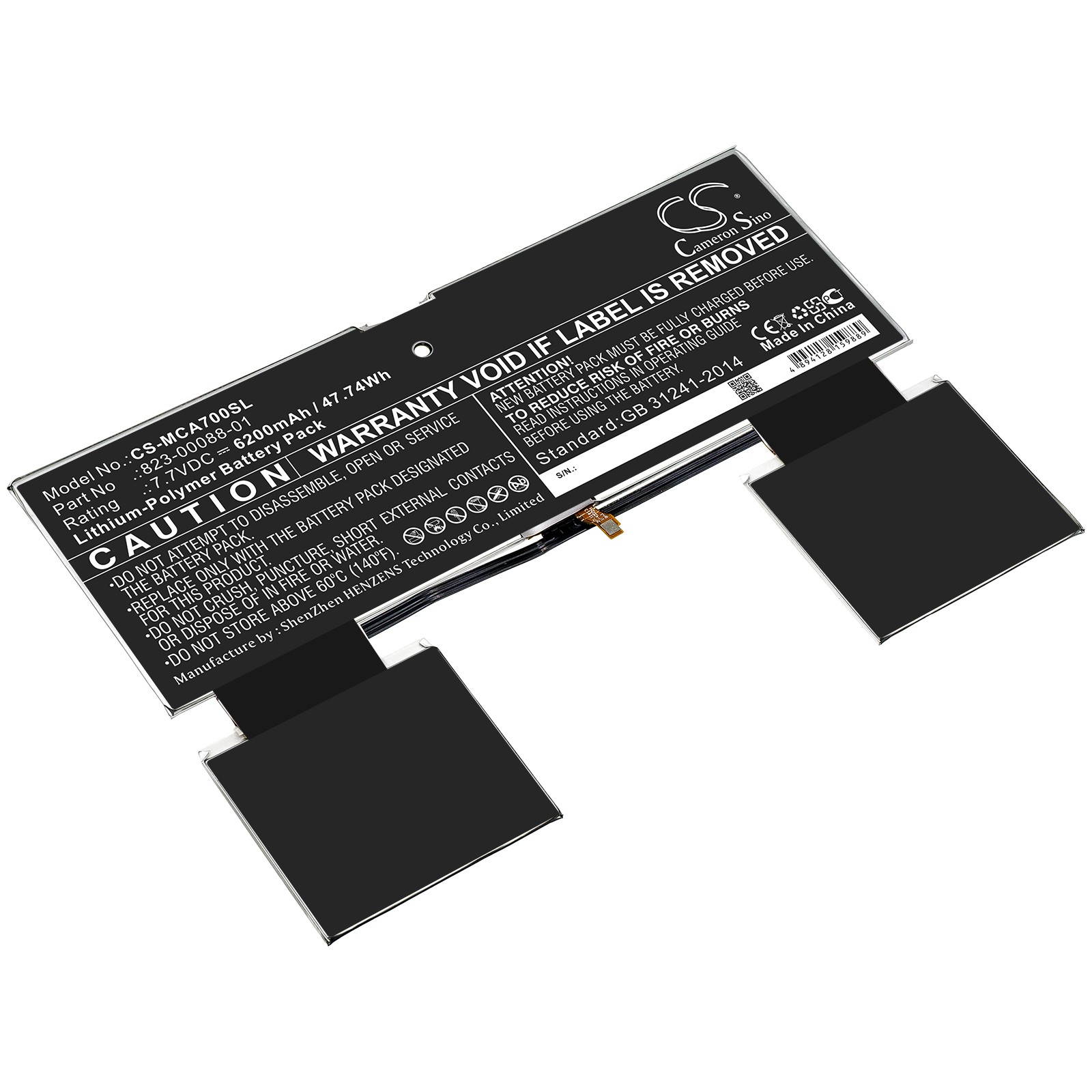 Battery for Google Pixel Slate P/N: A70 6200mAh / 47.74Wh