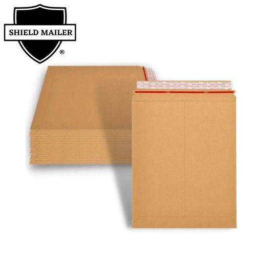 100 – 9.75×12.25 Kraft Rigid Photo Document Mailers Cardboard Envelopes 28 pt.