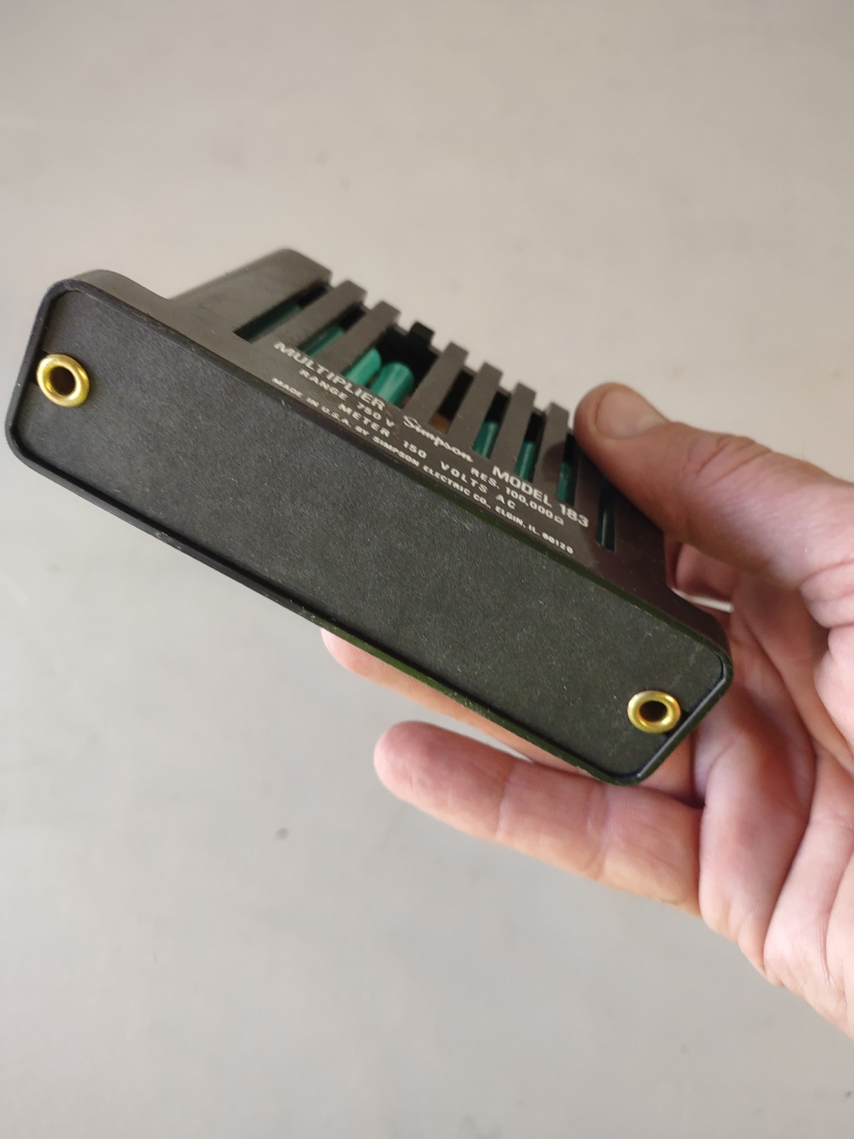 Vintage Simpson Multiplier Model 183 Range: 750V Meter: 150 VAC