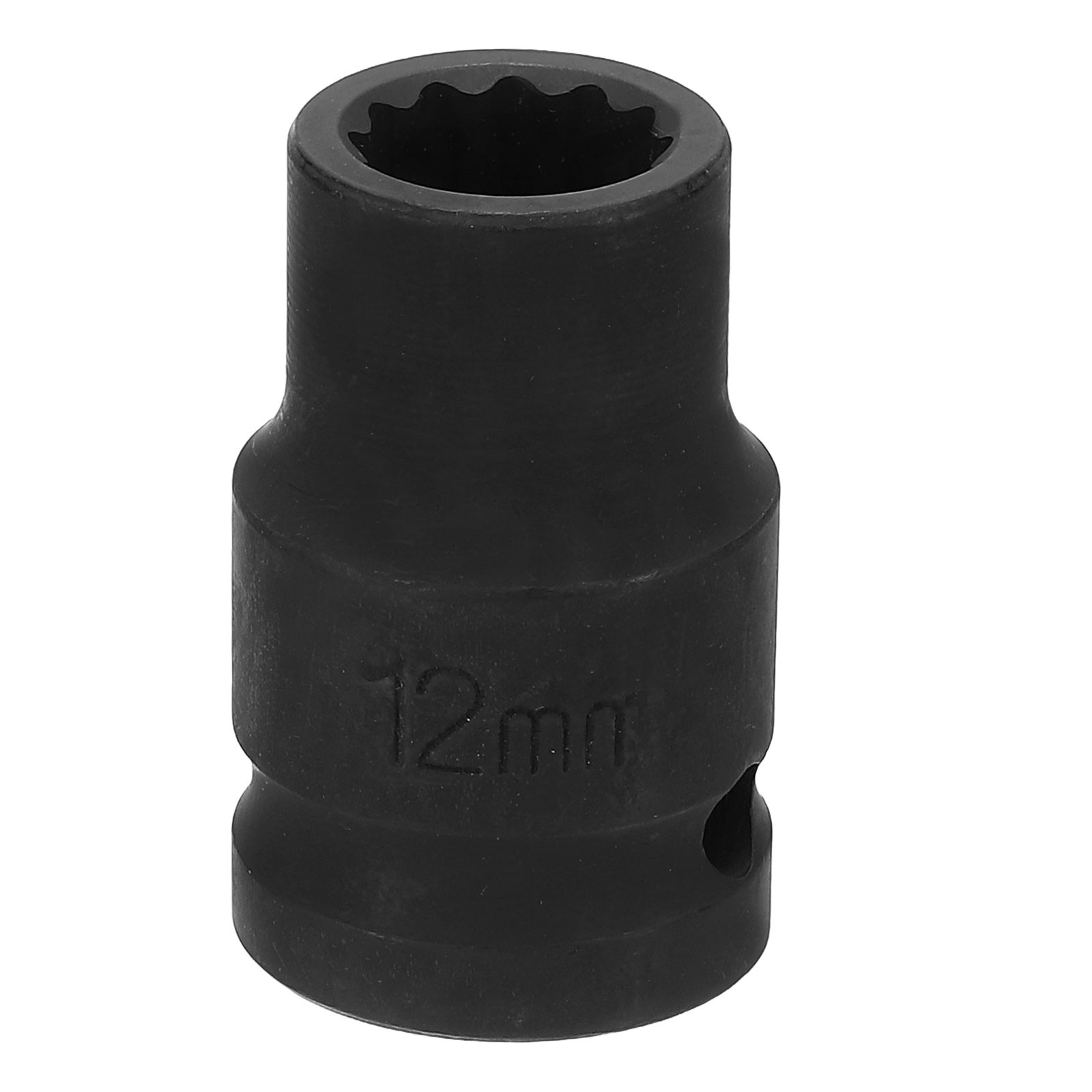 12-Point Impact Socket 1/2 Inch Drive 12mm Metric Cr-V Shallow Impact Socket